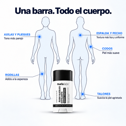 NurioLabs | Barra corporal exfoliante  Con ácido glicólico