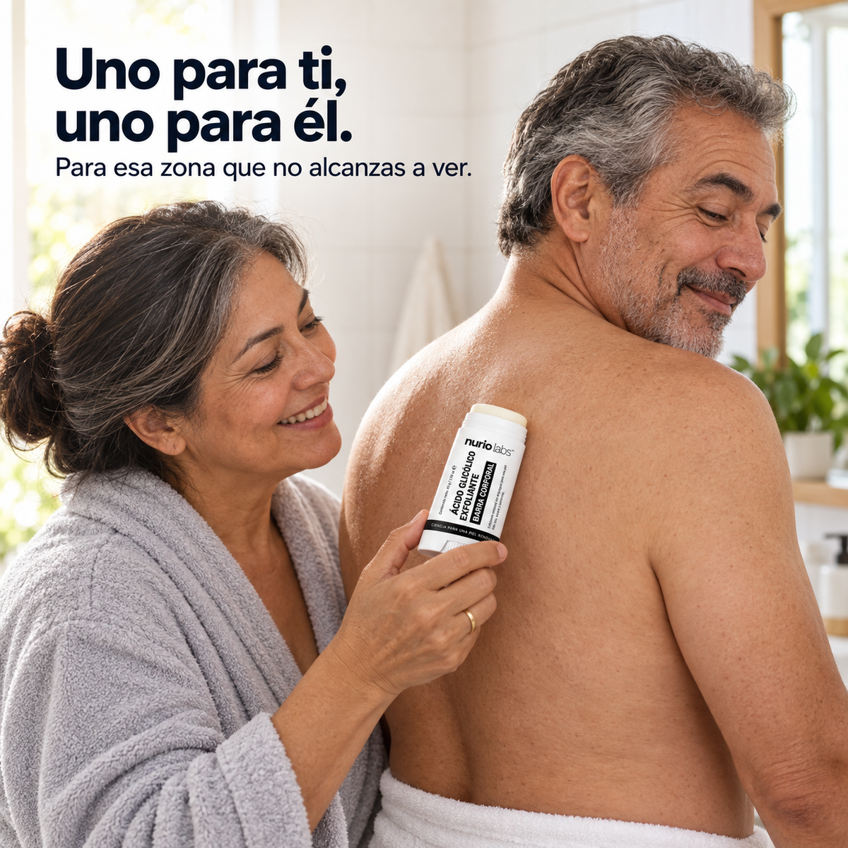 NurioLabs | Barra corporal exfoliante  Con ácido glicólico