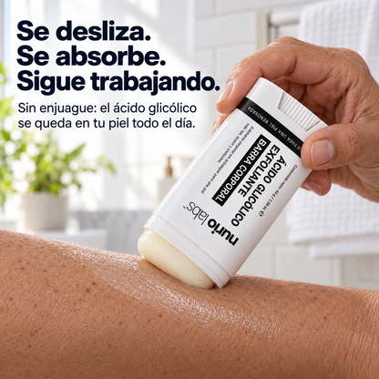 NurioLabs | Barra corporal exfoliante  Con ácido glicólico