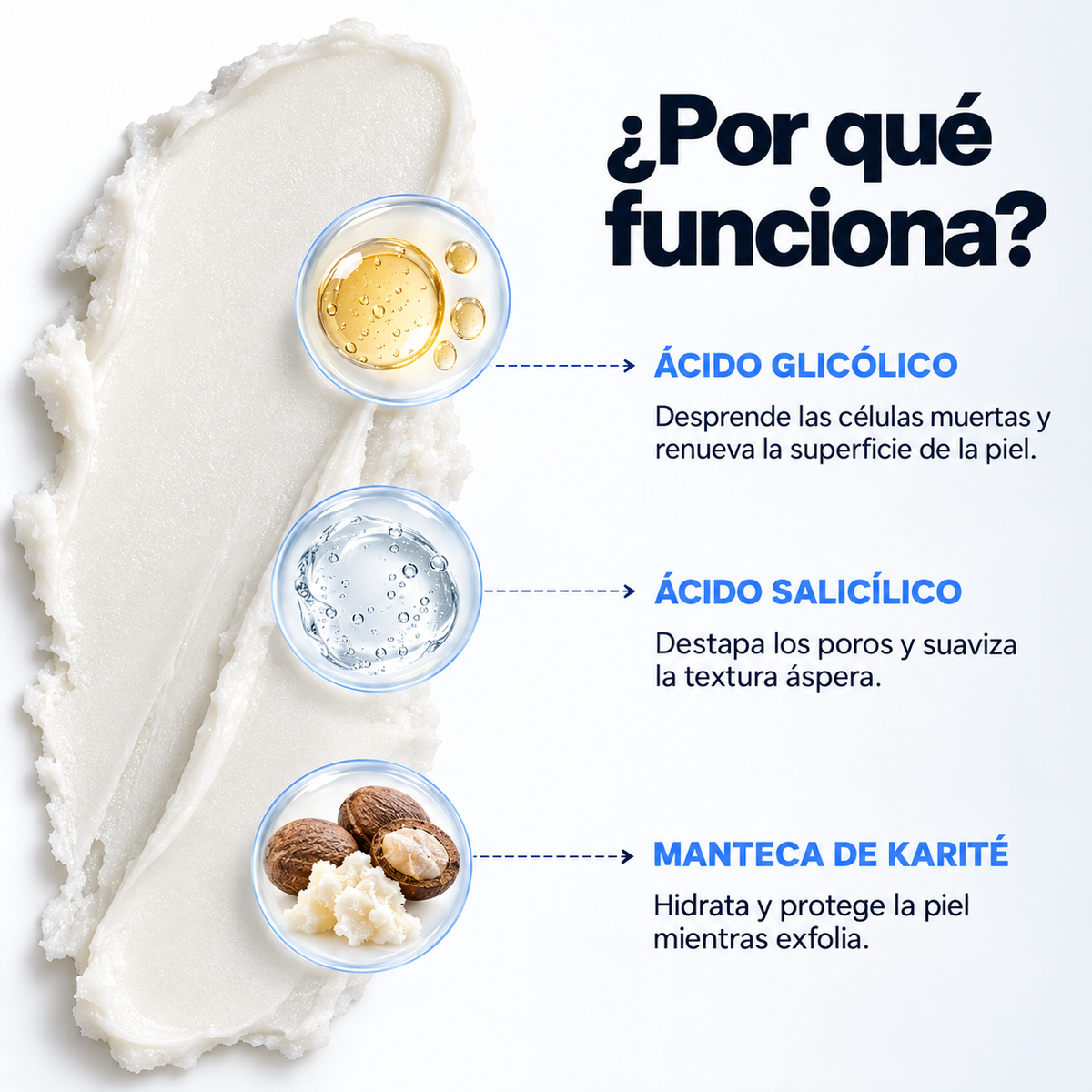 NurioLabs | Barra corporal exfoliante  Con ácido glicólico